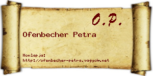 Ofenbecher Petra névjegykártya